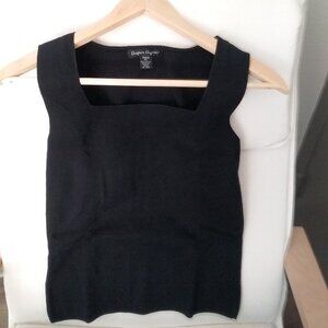Designers Originals Sleeveless Shell Tank Top - Black - size Petite Small (PS)